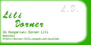 lili dorner business card